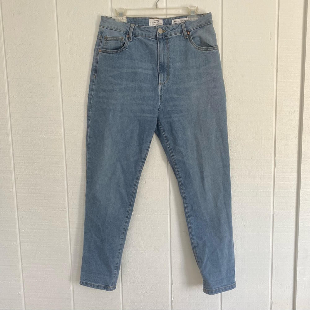 Women’s 12 Mom Jeans Cotton On Stretch Blue Denim NWT